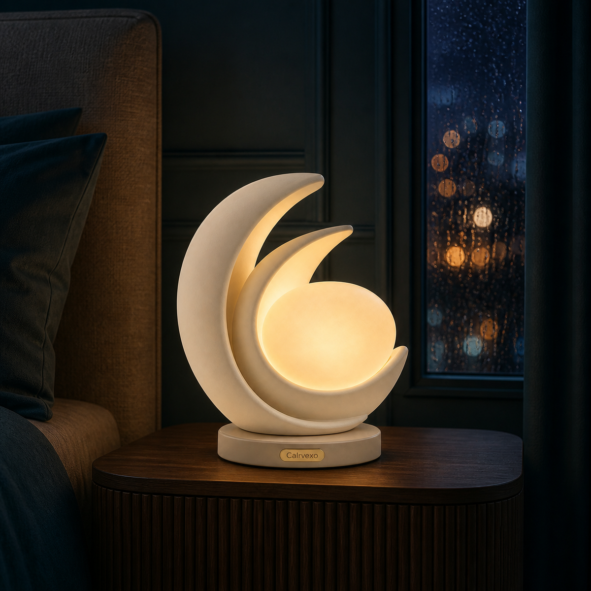 QuietCove Crescent Night Lamp in an alternate lifestyle setting