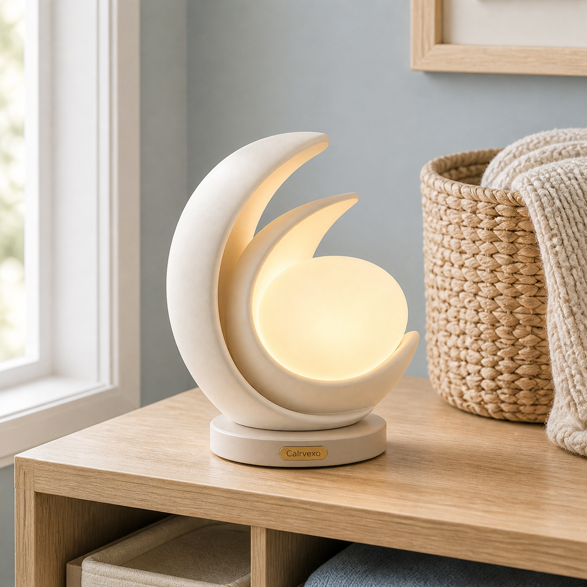 QuietCove Crescent Night Lamp in a second styled setting
