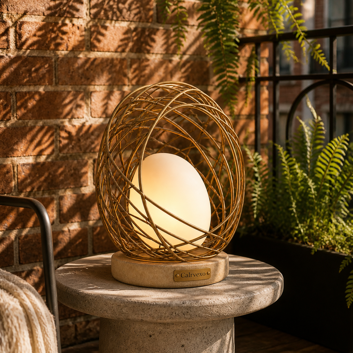 EmberNest Patio Lantern in a second styled setting