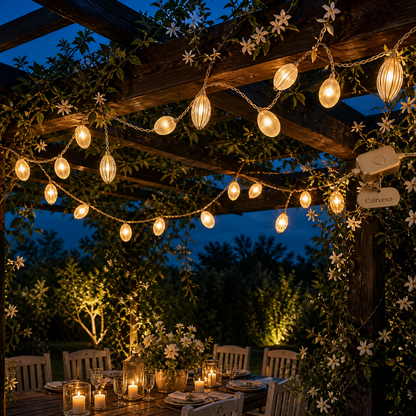 Solstice Firefly Garland Set in an alternate lifestyle setting